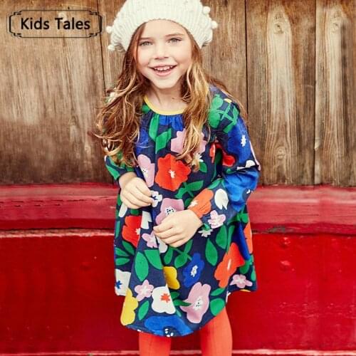 Dresses for Babes Clothes for Girls Cotton Dress for Girls with Long Sleeves Birthday Dress Princess Childrens Clothing SQ381
