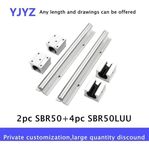 Factory direct sales of high quality four SBR50 lengthened slider + two SBR50 linear guide rail (115~1150mm) multiple options