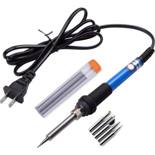 US Plug 60W Adjustable Handheld Electric Soldering Iron Kit Temperature Welding Pen Tool