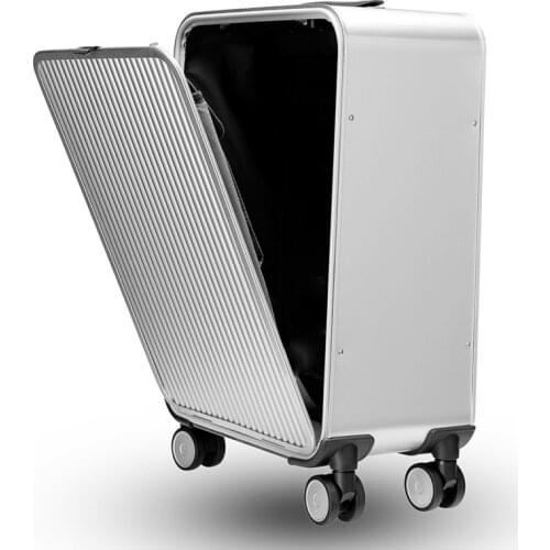 Luxury Brand 100% Aluminum-magnesium alloy Rolling Luggage 16/20/24 inch size high quality trolley case Business Suitcase Wheels
