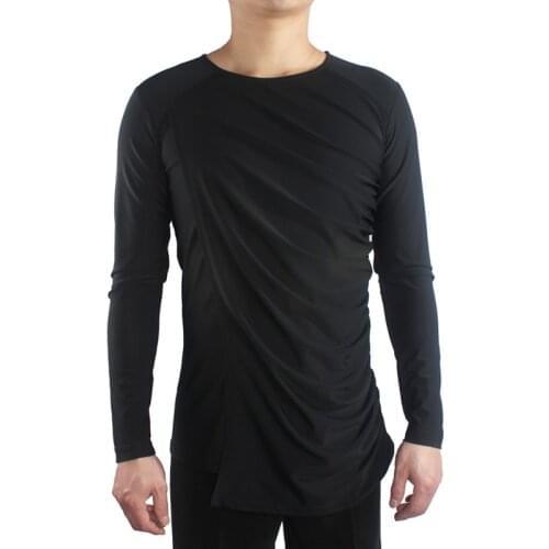 2019 New Mens Latin Dance Shirt Top For Ballroom Dancing Salsa Standard Performance Competition Costumes DQB276
