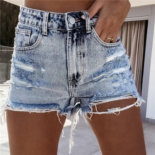 2021 Womens Denim Jeans Shorts Classic Vintage High Waist Blue Wide Leg Female Casual Summer Ladies Shorts For Ladies