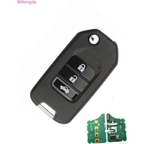 3 Buttons Flip Folding Remote Key 434mhz PCF7961X(HITAG3) chip For Honda FIT Vezel XRV CITY Odyssey Key