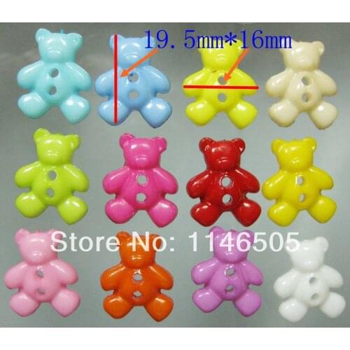 Random Mixed Nylon Cartoon Button Fashion 2 Holes Sewing Craft Ornament for Clothing Accessories Buttons 16*19.5mm 200pcs ZK0045