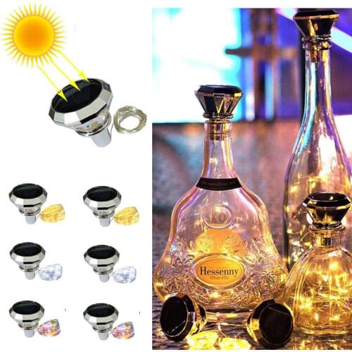 2M 20 LEDs Solar Cork Light Diamond-shaped Square Fairy Light Outdoor Waterproof Diamond Cork Lights Home Decor