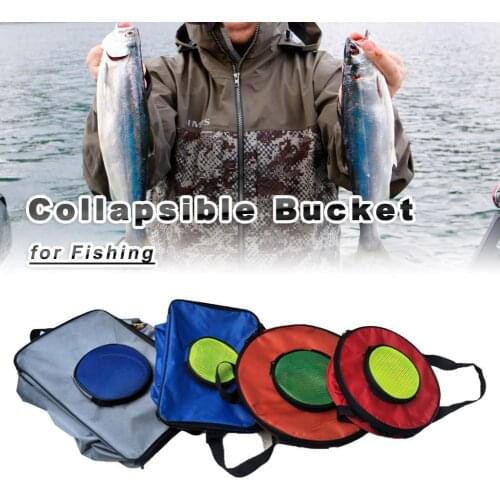 Waterproof Fishing Bag Folding Multifunctional Collapsible Bucket Portable Water Container for Fishing Camping Storage Bag