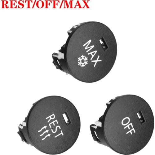 OFF/Rest/Max Car Heater Climate Control Knob Panel Air Conditioner Button Switches Repair Cap Cover For BMW 5 Series E60 E61