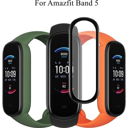 3D Protective Film For Amazfit Band 5 Soft Fibre Glass Protector Cover Full Screen Curved Scratch-resistant For Amazfit Band 5