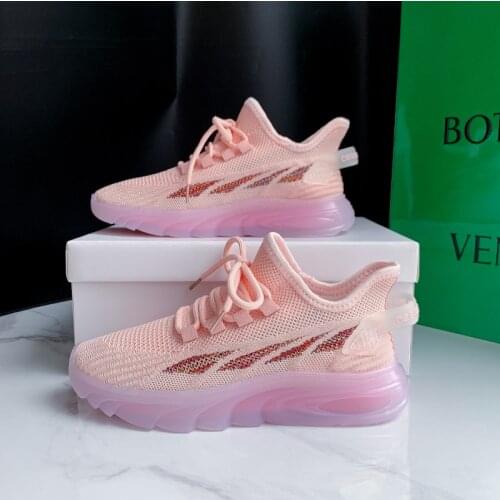 Korean Women Casual Coconut Shoes Colorful Jelly Bottom Fashion Lightweight Running Shoes Flat Cheery Bright Tennis Sneakers