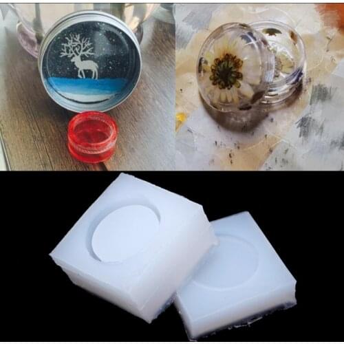 1 Set DIY Round Silicone Storage Box Mold Resin Mould Jewelry Casting Craft Handmade
