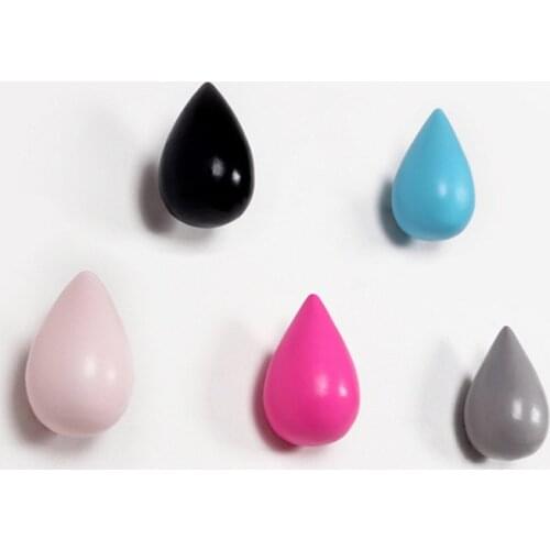 1PC Wooden Wall Hanger Coat Hook Water Drop Shape Coat Racks Decorative Hook Home Decoration MI 011