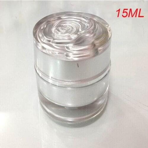 15ml silver bottle cosmetic container cream jar with flower lid Cosmetic Jar,Cosmetic Packaging cosmetic container