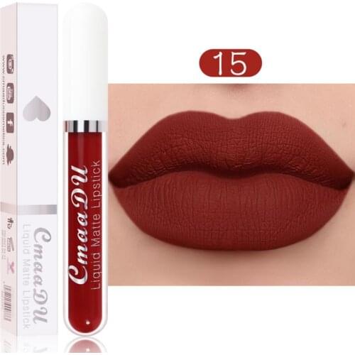 18 Colors Lips Makeup Lipstick Lip Gloss Matte Velvet Lip Glaze Waterproof Long Lasting Moisture Sexy Red Lips Cosmetic Makeup