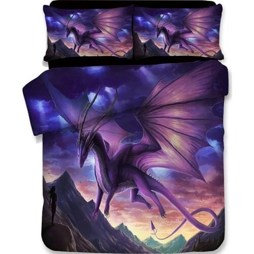 3D dinosaur bedding set Duvet Covers Pillowcases dragon comforter bedding sets Jurassic World bedclothes bed linen Lost World