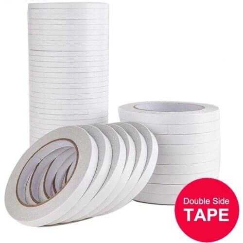 5 Rolls Double Sided Adhesive Tape White More Stronger Sticky Double Faced Adhesive Tapes for Home DIY Craft Office Supplies