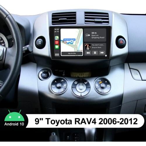 9 Inch Touch Screen Octa Core Car Multimedia Player Android 10.0 System Bluetooth 5.1/Fast Boot/4G For Toyota Rav4 2006-2012