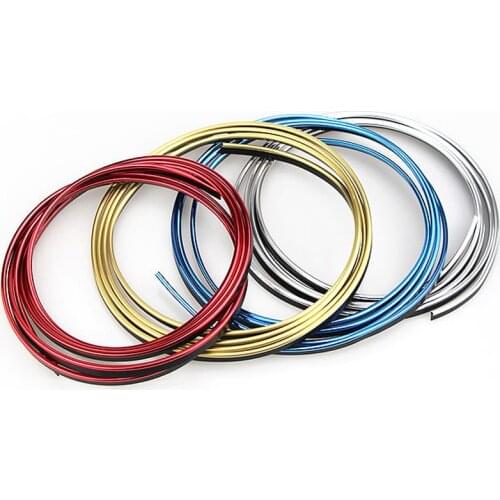 Car Styling 5M/pcs Universal Flexible Car Interior Decoration Moulding Trim Strips Car Central Control and Door Decoration Strip