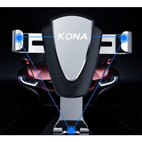 Car Installation Vent Gravity Bracket Universal Mobile Phone GPS Mobile Phone Holder For Hyundai kona 2018 2019 ev
