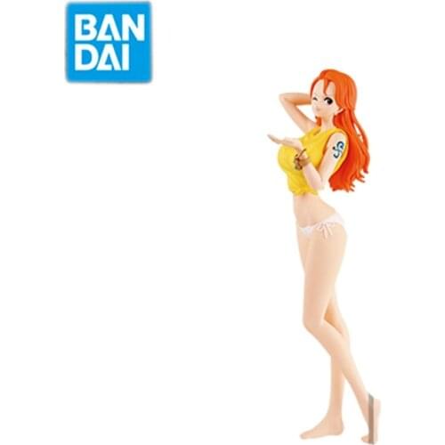 Bandai ONE PIECE Change of Temperature and Color Anime Swimsuit Nami Figures PVC Action Figure Toys Kids Gifts Collections Model