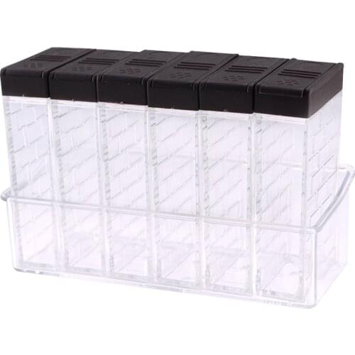 Kitchen tools spice jar jar box plastic seasoning lid jar sugar layer storage box home finishing accessories storage bottle