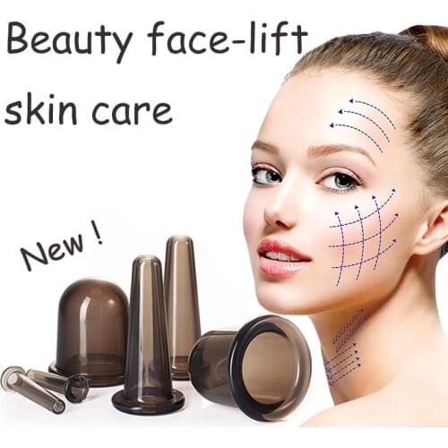 Cupping Facial Silicone Anti Cellulite Cup Massage for Face Vacuum Massage Cupping Set Silicone Cups Jar Vacuum Cupping Cans