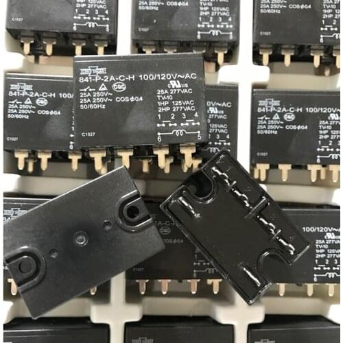 Free shipping(2pieces/lot)Original New SONG CHUAN 841-P-2A-C-H 841-P-2A-F-C-H 100/120VAC 6PINS 25A Power Relay