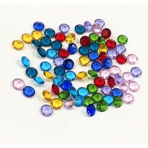 10MM 80pcs Dimeter Crystal Diamond Rainbow Glass Beads Feng Shui Sphere Crystals Decorative Craft Gift Wedding Home Vase Decor