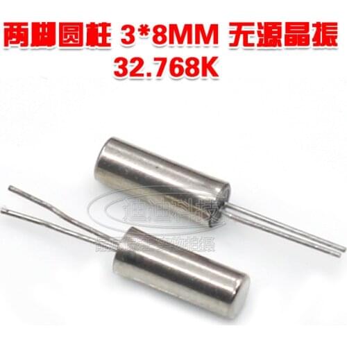 Cylindrical crystal 3*8 MM crystal 32.768KHZ quartz crystal oscillator 327682 pin direct insertion