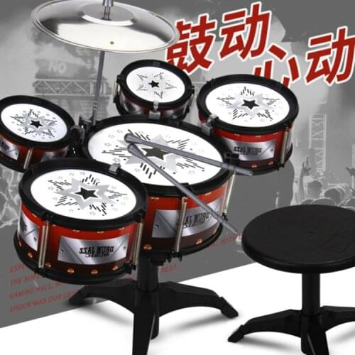 Children Toys Drum Set Boys Girls Play Music Develop Intelligence Blue and Red Educational Toys for Children Musical Toys Bb50