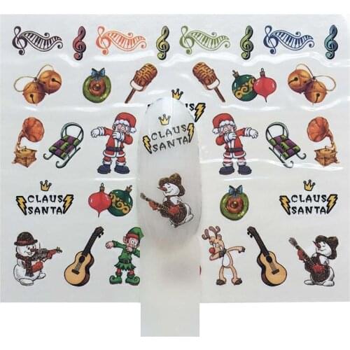 Manicure Stickers Snowflake Nail Sticker Water Nail Decal and Sticker Simple Slider for Manicure Nail Art Watermark Tips F07