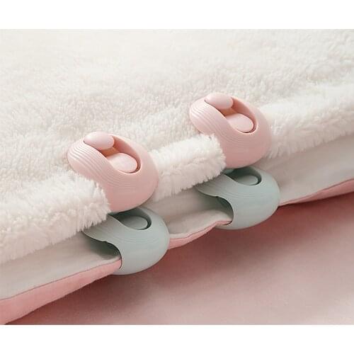 Quilt Fixing Clip Mini Anti-Slip Household Bed Sheet Fasteners Plastic Fixator for Quilt Dusty Pink/Mint Green/White