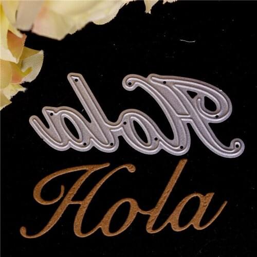 Spanish word text Metal Cutting Dies for Diy Scrapbooking Die Cut New Cuts for Paper Card Making Craft Photo
