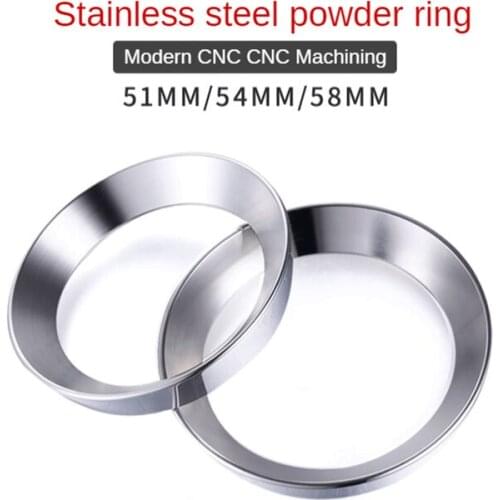 Coffee quantitative ring 51 / 54 / 58mm coffee powder ring anti flying stainless steel powder feeder coffee powder ring