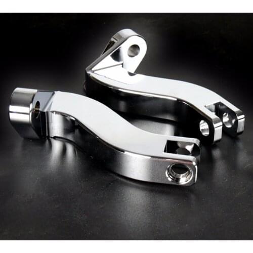 Rear L&R Chrome Passenger Footpeg Mounting Kit For Harley 1993-2017 Touring Street Glide Road King Models