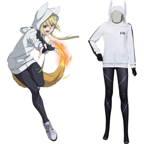 Anime Kemono Jihen Kon Cosplay Costume Hooded Jacket Gloves Outfits Halloween Carnival Suit