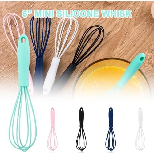 Kitchen Silicone Whisk Non-Slip Easy to Clean Egg Beater Milk Frother Kitchen Utensils CSV