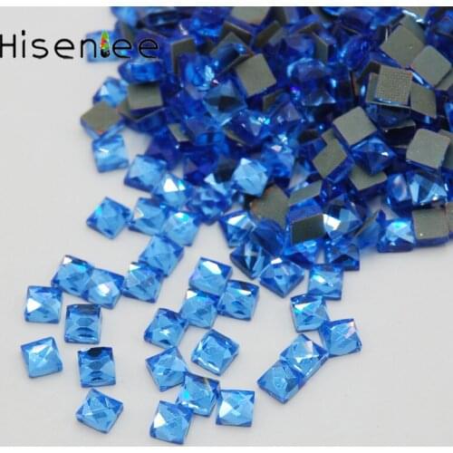 Square Nail Art Rhinestone 110piece/Lot Strass Stones DIY Diamond Sewing Beads for Wedding Dress Nail Art Not Hot Fix Decorate