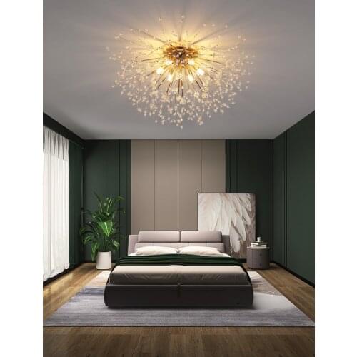 Bedroom Lamp Dandelion Romantic Creative Living Room Crystal Nordic Light Luxury Net Red Lamps and Lanterns Decorative Lighting