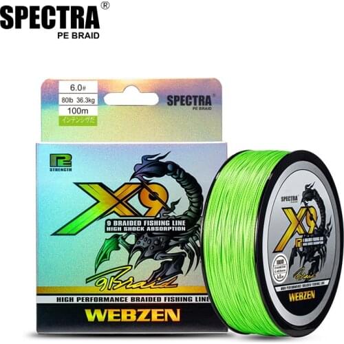 9 Strands 100M PE Braided Fishing Line Multifilament Fishing Wire Carp Fishing Line PE Line 20-100LB Super Strong Line for Fish