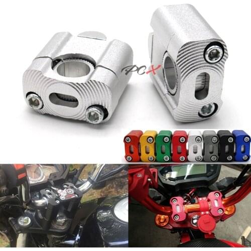 CNC HandleBar Fat Bar Riser 22MM to 28MM Mounting Clip Adapter For RM85 RM125 RM250 RMZ250 RMZ450 DRZ400 Off-Road Motorcycle