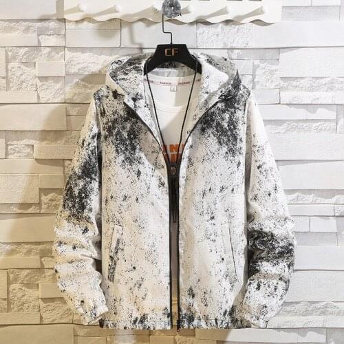 Men jacket New autumn plus fat plus size hooded jacket fat casual loose Softshell Jacket Pullover Sweatshirt Long Sleeve coat