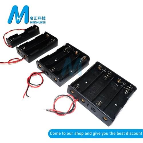 New 18650 Power Bank Cases X1 X2 X3 X4 18650 Battery Holder Storage Box Case 1 2 3 4 Slot Batteries Container With Wire Lead