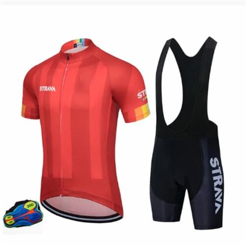STRAVA 2021 New Mens Customized Cycling Jerseys,Breathable Bicycle Clothing Mountain Bike Short Sleeve Sportswear Ciclismo Set