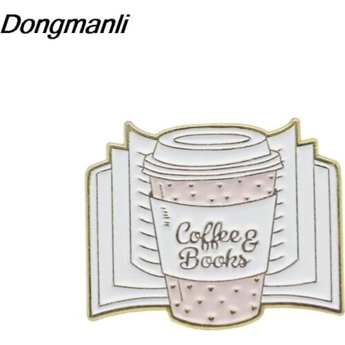 P4528 Dongmanli Book Enamel Pins and Brooches Fashion Collar Lapel Backpack Bags Badge Gifts Jewelry