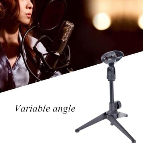 Professional Foldable Universal Home Non-slip Zinc Alloy Adjustable Height Microphone Tripod Desktop Mic Stand