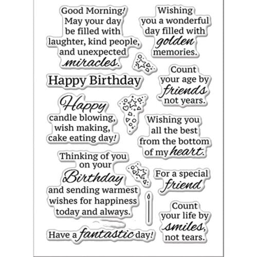 English word background Clear Stamp for Scrapbooking Transparent Silicone Rubber DIY Photo Album Decor 0514