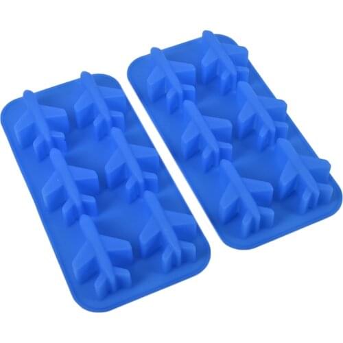 Blue 3d Jet Plane Silicone Fondant Chocolate Mold Ice Cube Molds for Ice Ball Cream Maker Cake Decorating Tools
