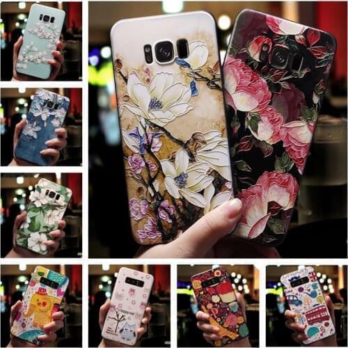 For Samsung S7 Edge Case Flower Relief Soft Silicone Back Cover For Samsung Galaxy S8 S9 Plus S6 Edge S 7 Phone Cases S 8 9