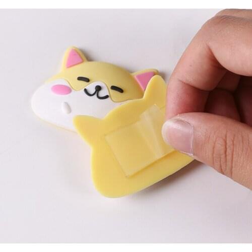 Cute pet Door Stopper Wall Protector Anti-collision Pad Furniture Refrigerator Silicone Protective Pad Anti-collision Sticker