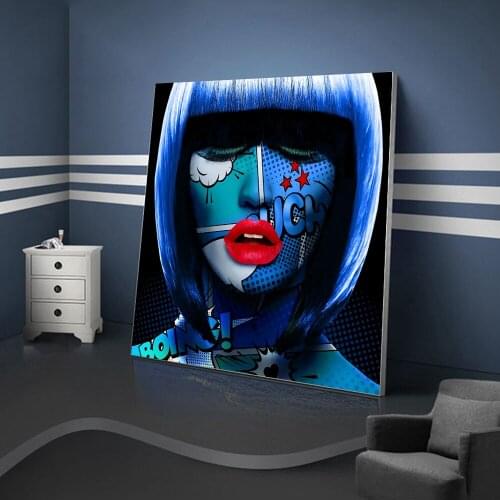 Nordic Art Style Beauty Graffiti Poster Frameless Canvas Oil Painting Wall Artist Home Coffee Bar Decoration Printing Painting